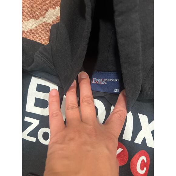 Vintage Bronx Zoo Kids Hoodie size 6/7 Small Black - Picture 4 of 5